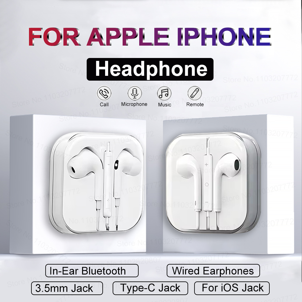 For Apple Headphones For iPhon - огляд і ціна Wired Earphone Lightning