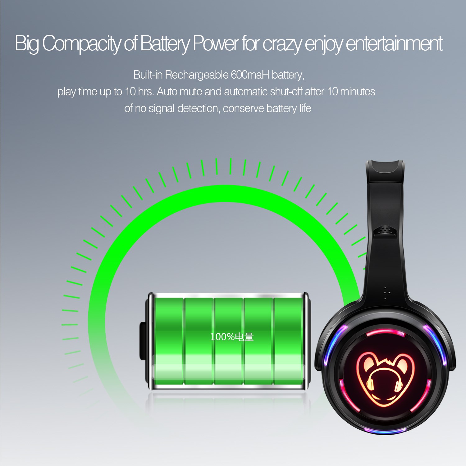 LED Flashing Light Silent Disc - огляд і ціна Wired Earphone Lightning