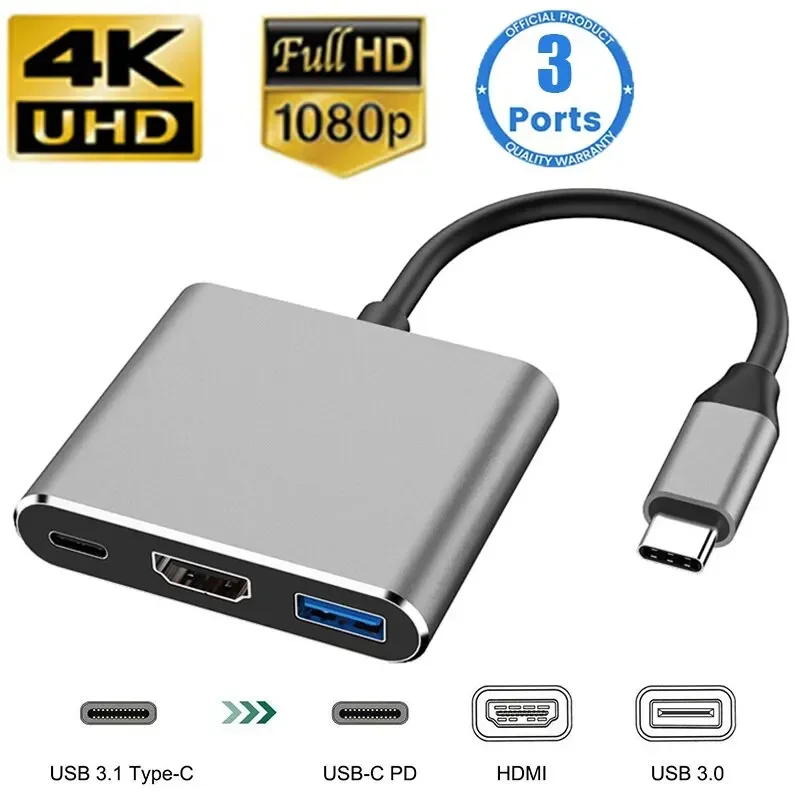 Type-C 3-in-1 Multiport Adapte - огляд і ціна Usb Hub Type C
